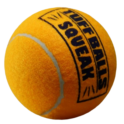 Durable orange Petsport squeak ball with extra thick rubber walls for dogs in toys and pet supplies collections under $50