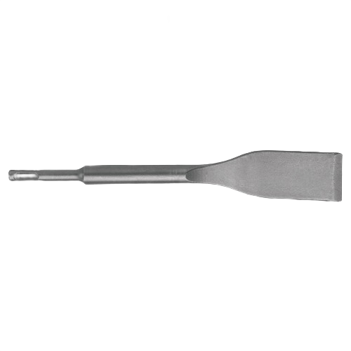 Flat SDS-Plus tile chisel with steel construction for efficient tile removal in power tool accessories and home improvement collections