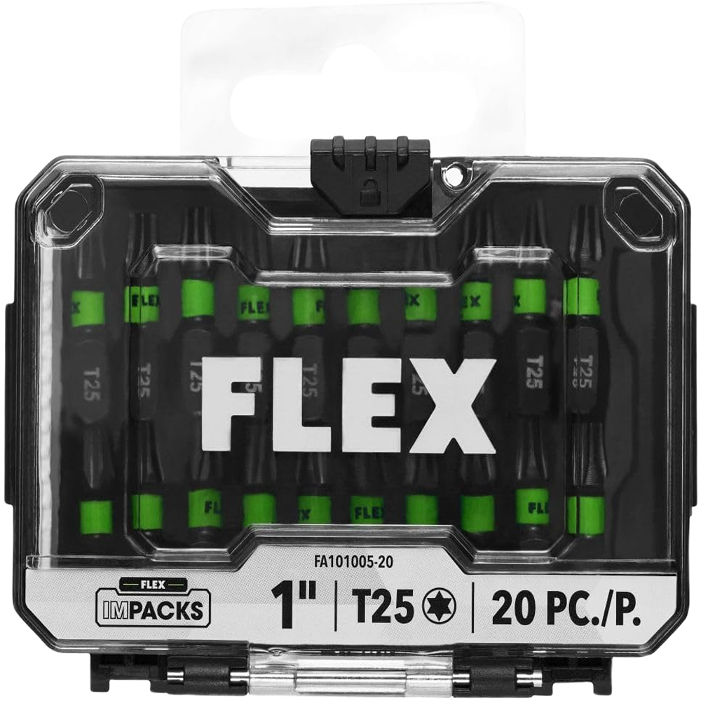 FLEX Impacks 20-Pc. 1" T25 Impact Driver Bits