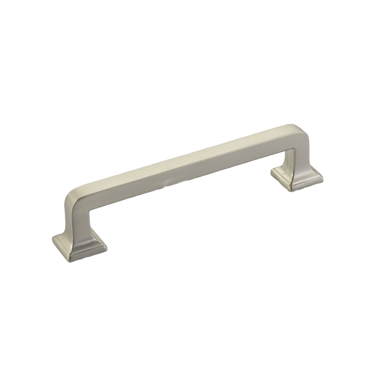 Satin nickel 4-inch center cabinet pull with durable zinc build for hardware and furniture accessories collections