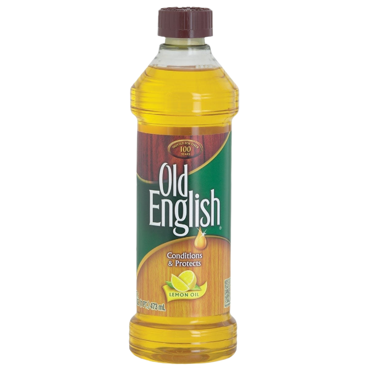Bottle of lemon oil furniture polish for conditioning and protecting wood surfaces in cleaning and furniture care collections