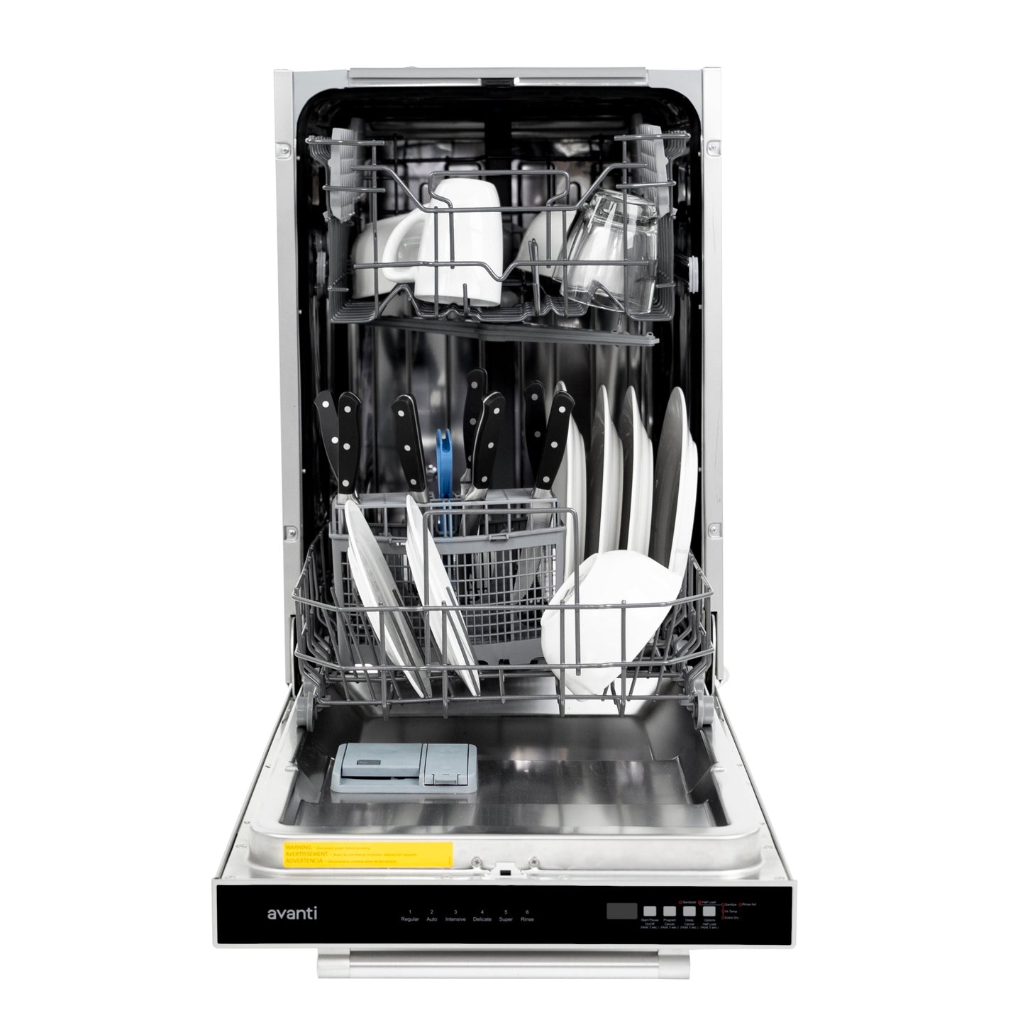 Avanti 18" Built In Dishwasher - Stainless Steel