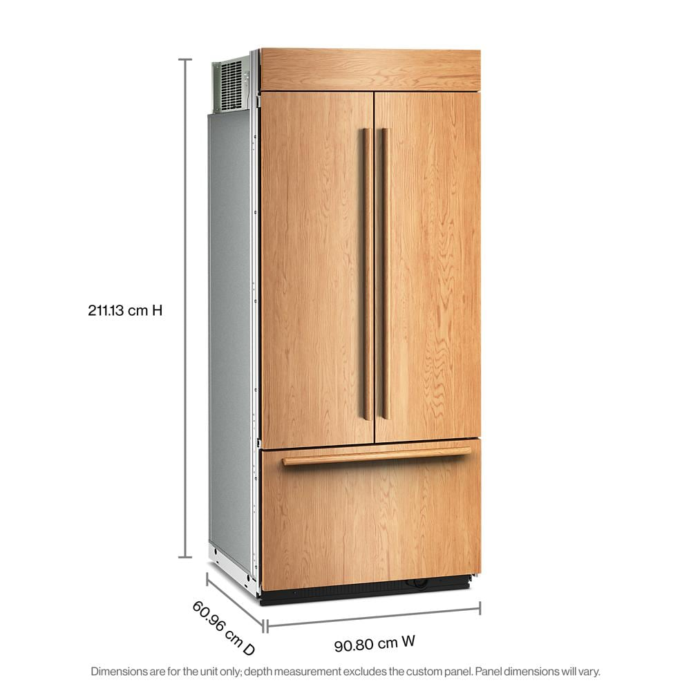 20.8 Cu. Ft. 36-Inch Built-In Panel-Ready French Door Refrigerator with Signature Platinum Interior