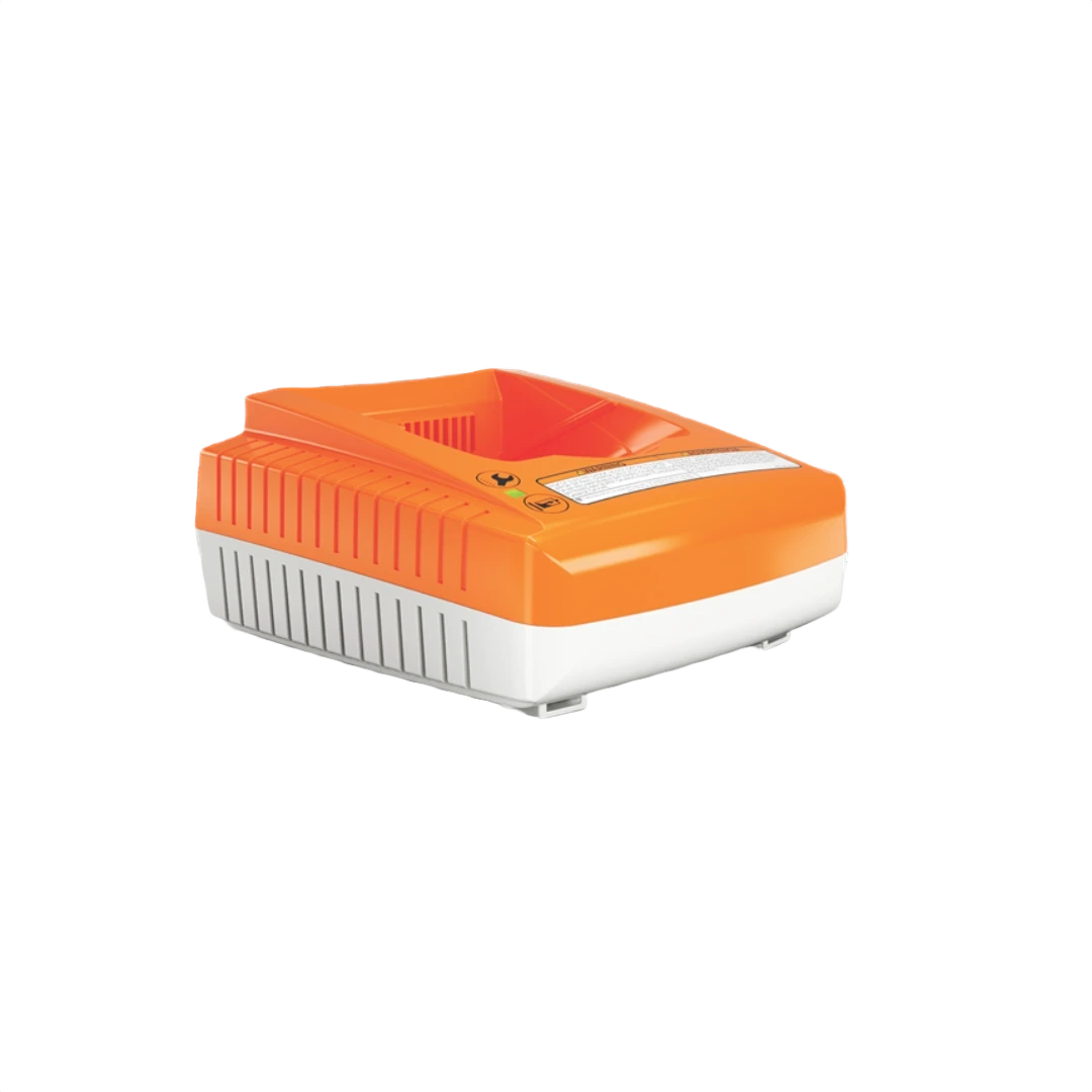 Compact high-speed orange and white battery charger for STIHL lithium-ion tools in home improvement and power equipment collections
