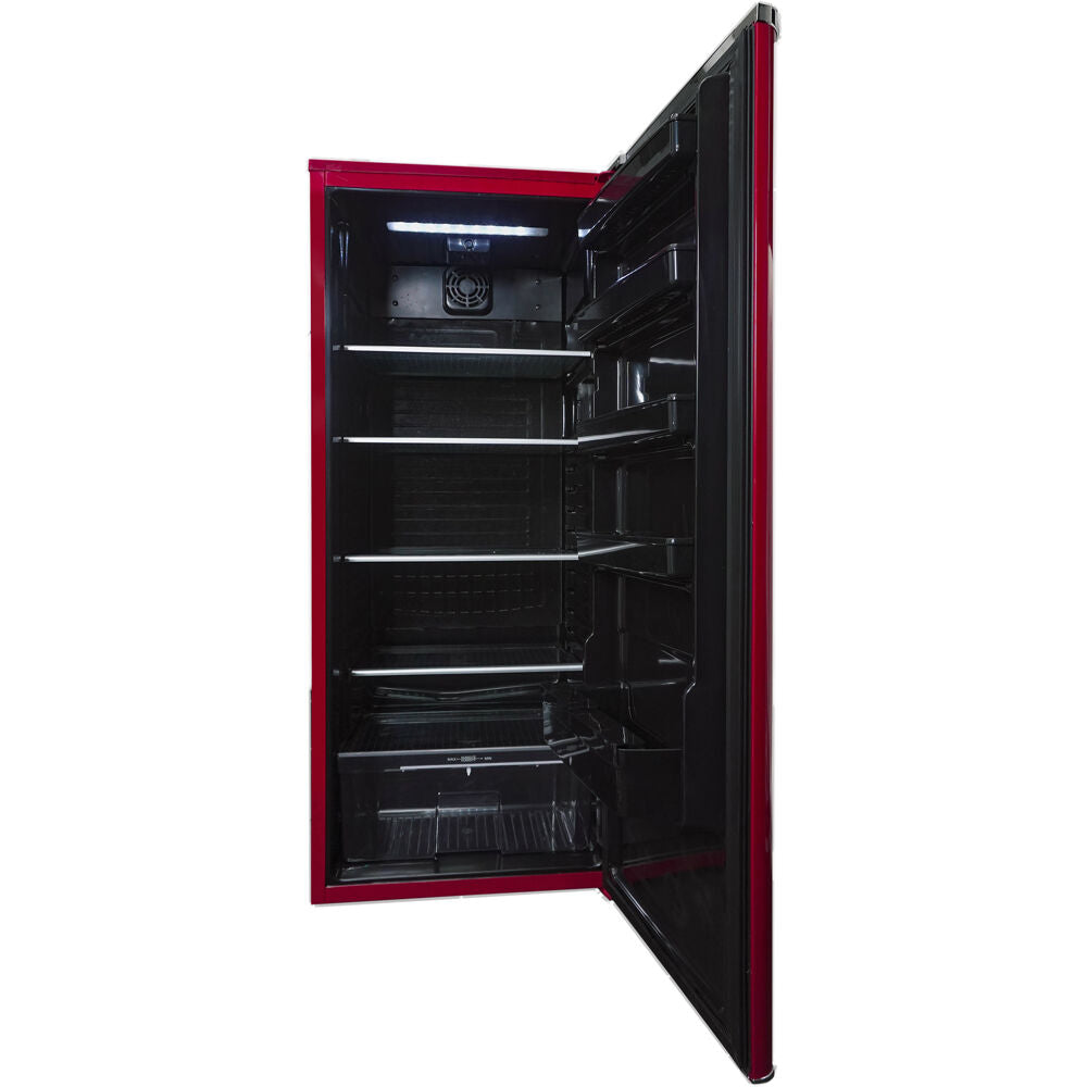11 CuFt. All Refrigerator, All Black Interior, See-Through Crisper