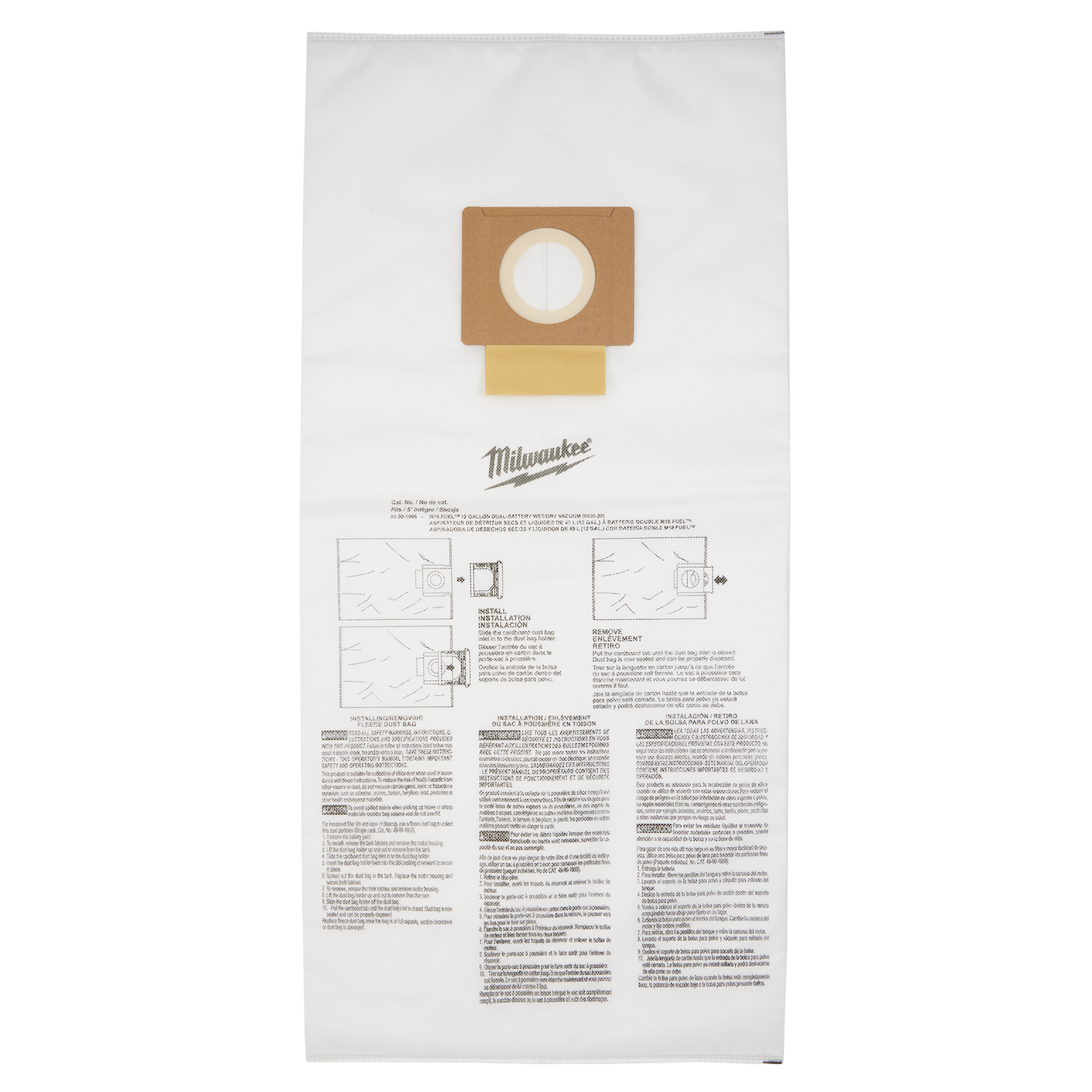 Milwaukee Fleece Dust Bags (5PK) - 12 Gallon