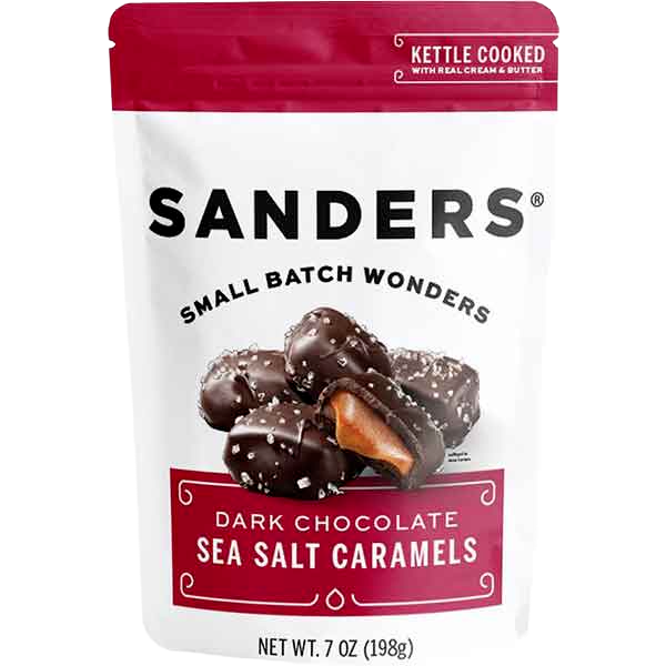 Package of dark chocolate sea salt caramels, 7 oz., part of Chocolates & Candies and Food & Beverage collections