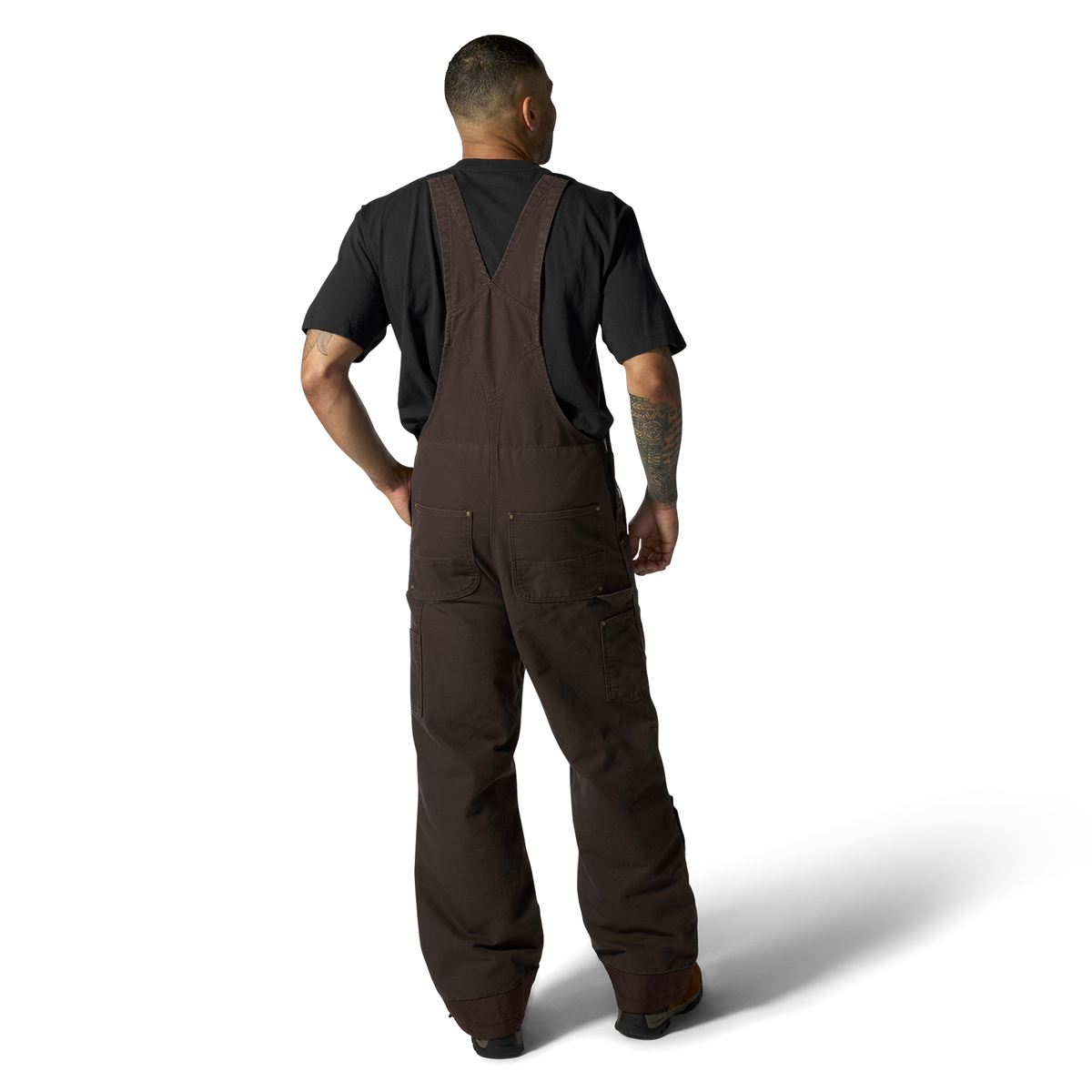 Carhartt Washed Duck Insulated Bib Overall - Dark Brown, 3XL