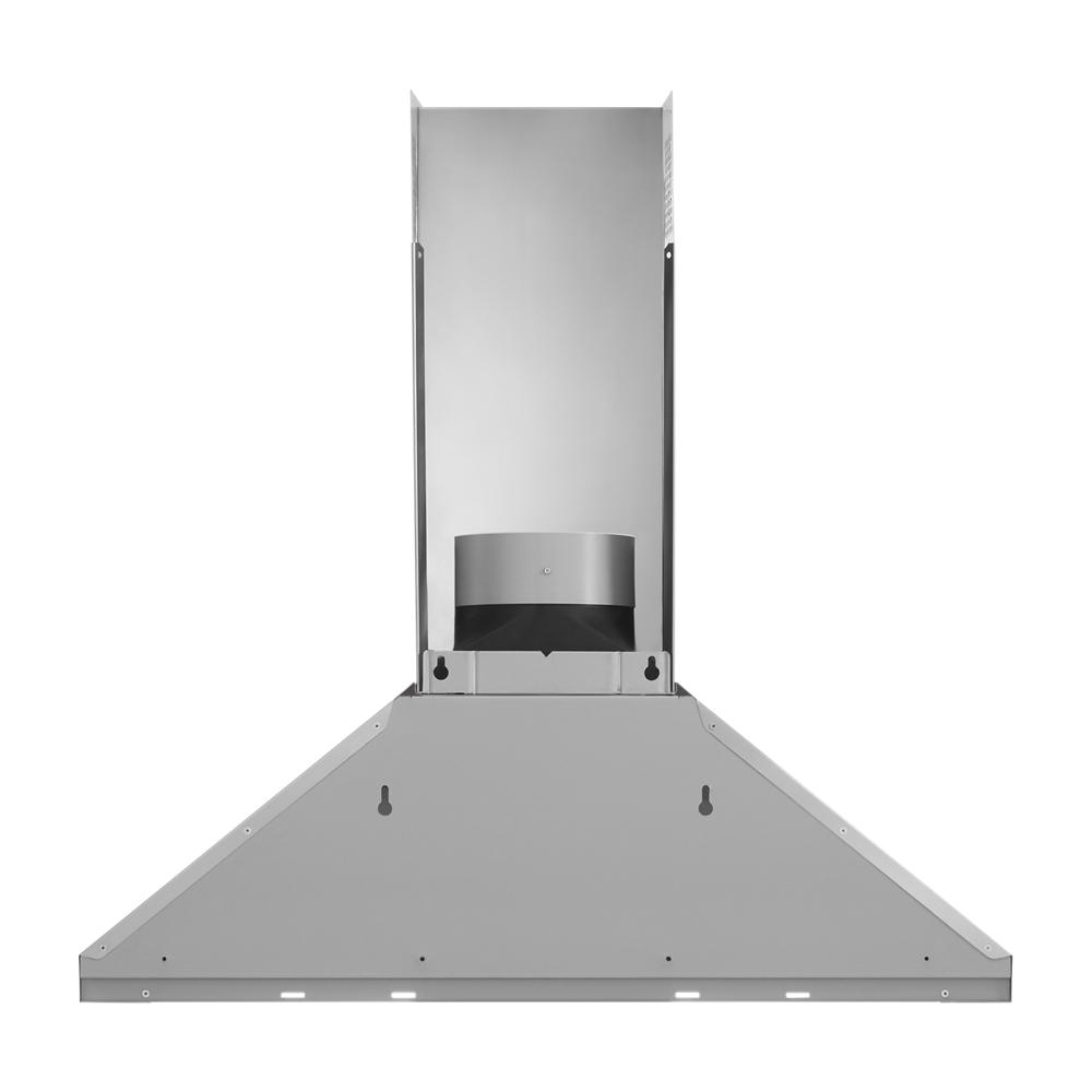 Stainless steel 30-inch chimney wall mount range hood designed for efficient kitchen ventilation and grease filtering