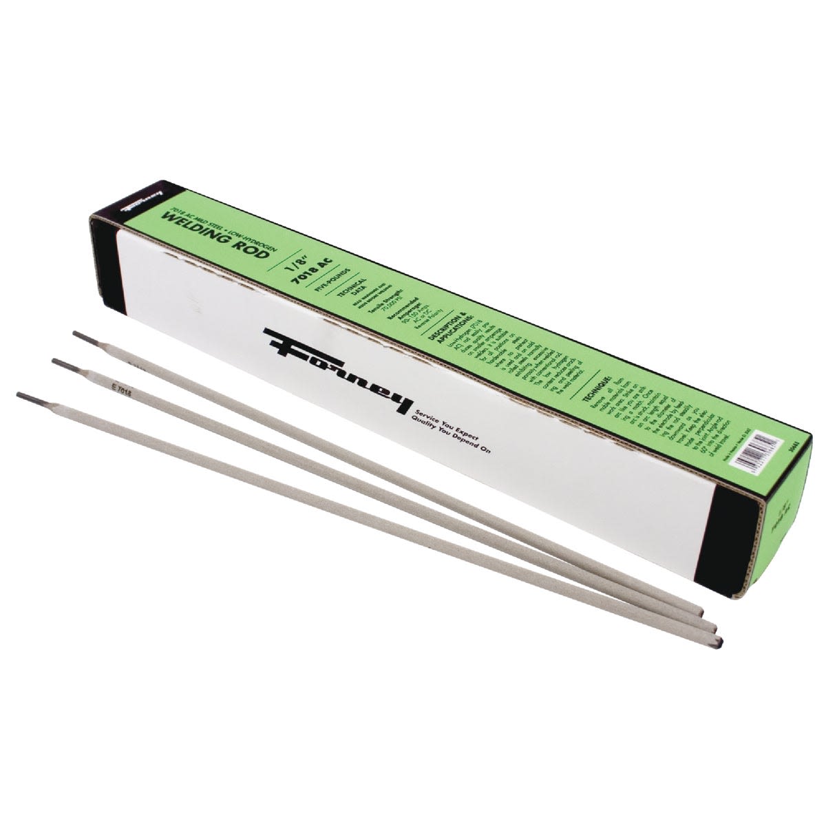 Box of welding rods with three low hydrogen electrodes for tools and home improvement projects