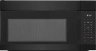 Black over-the-range microwave with digital keypad and ventilation grille, part of kitchen appliances collection