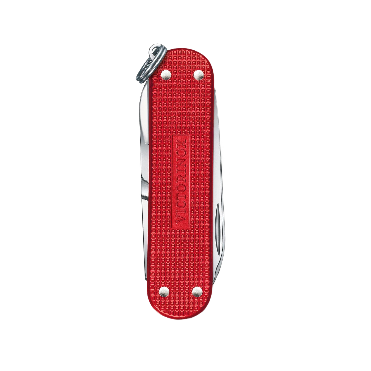 Compact red alox multifunction pocket knife with five tools for cutting and woodworking under $50 hand and multi-tool collection