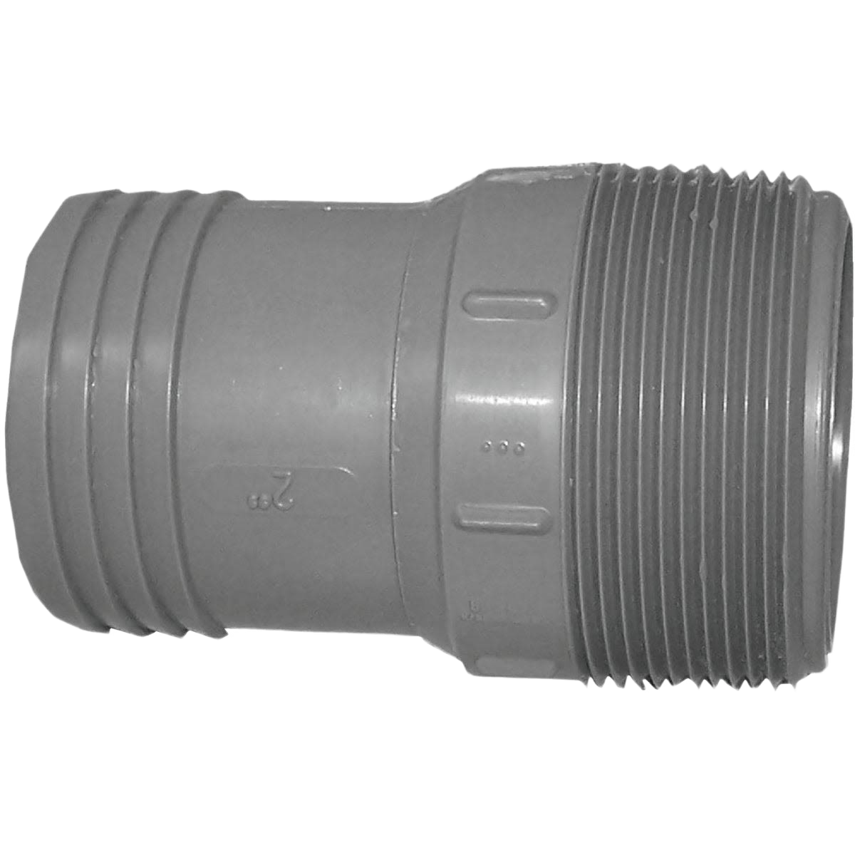 Polypropylene hose adapter with male threaded end for plumbing and pipes & fittings in home improvement collections