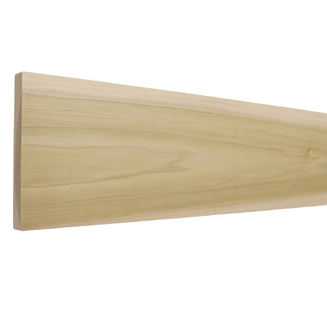 Smooth poplar wood board with finished edges for home improvement and woodworking projects
