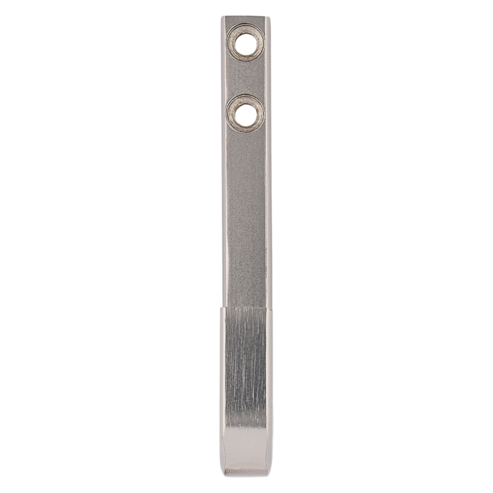 Satin nickel zinc modern hook with two mounting holes for closet organization and home improvement under $50 collection