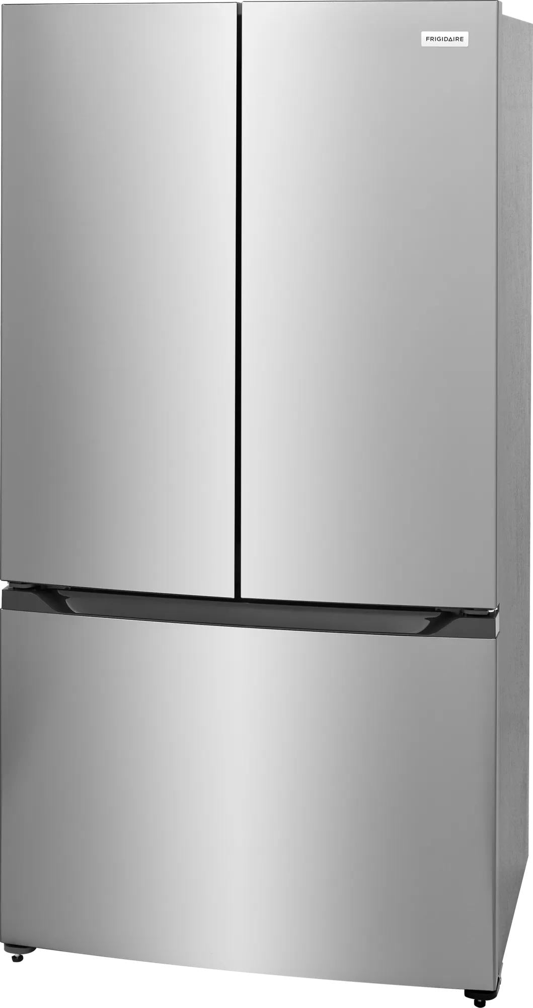 Counter-depth French door refrigerator in stainless steel finish with bottom freezer drawer from Appliances collection
