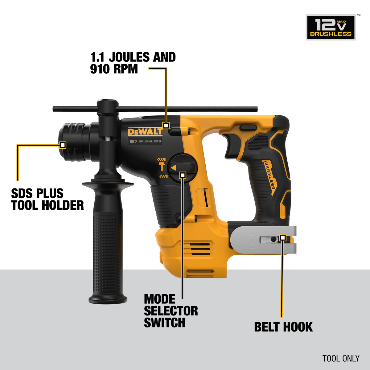 DEWALT XTREME 12V MAX* SDS-Plus SDS-plus Cordless Rotary Hammer Drill