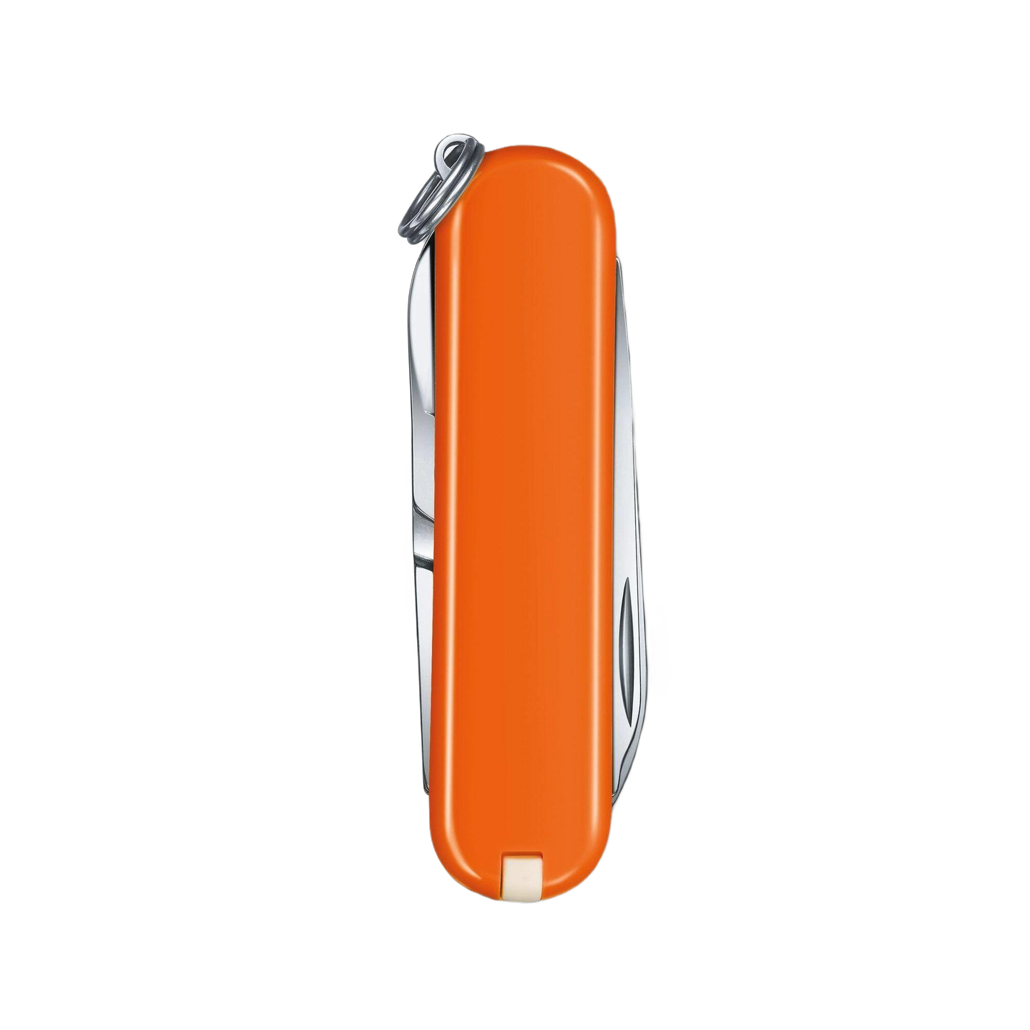 Orange Swiss Army pocket knife with keyring, compact multi-tool for cutting and woodworking tasks under $50 collections