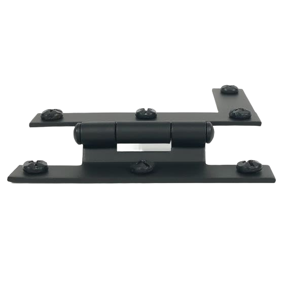 Matte black offset cabinet hinge pair made from solid iron for hardware and home improvement projects under $50 collection