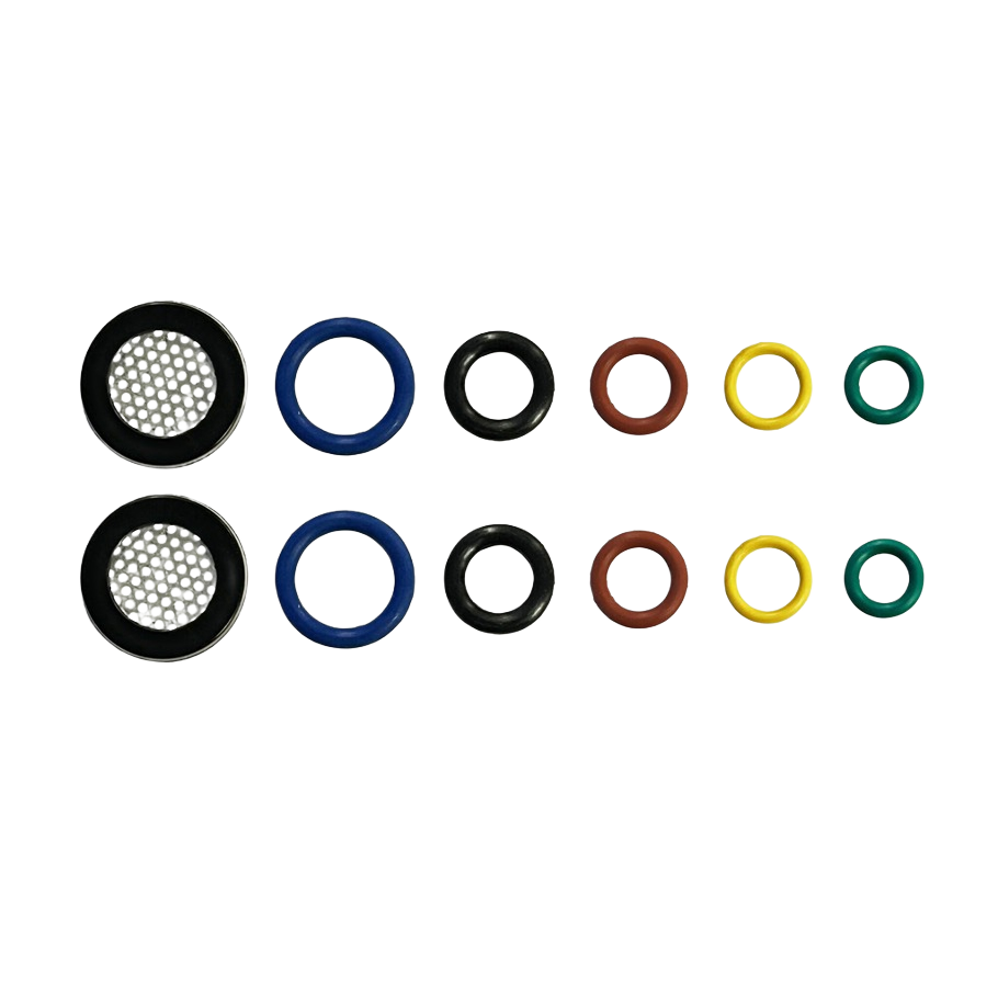 Set of colored o-rings and metal mesh filters for pressure washer maintenance in tool and power tool accessories collections