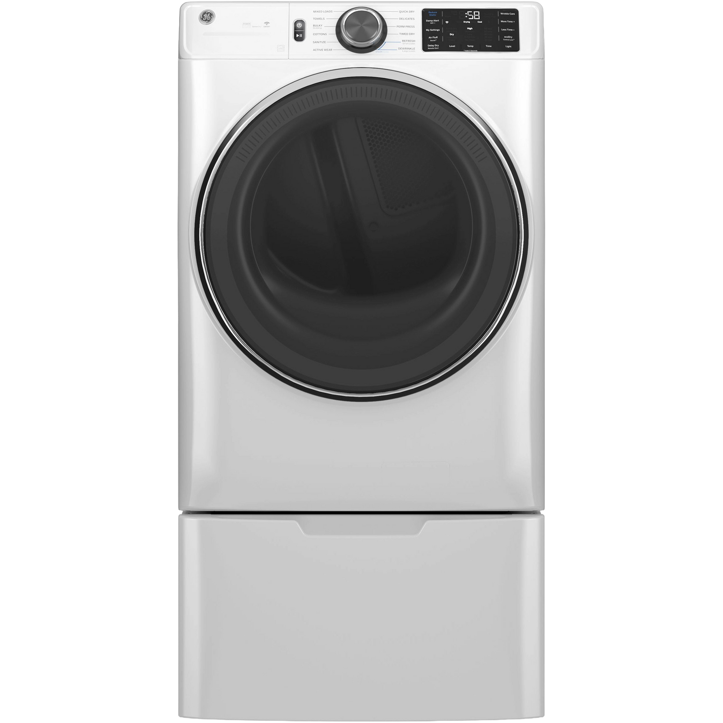 GE® ENERGY STAR® 7.8 cu. ft. Capacity Smart Front Load Electric Dryer with Steam and Sanitize Cycle