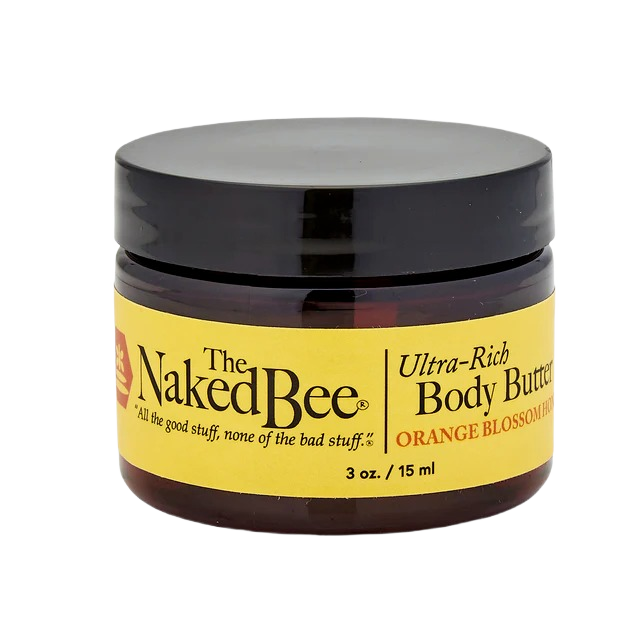 Amber jar of ultra-rich body butter with orange blossom honey scent for skin care in health and beauty under $50 collection