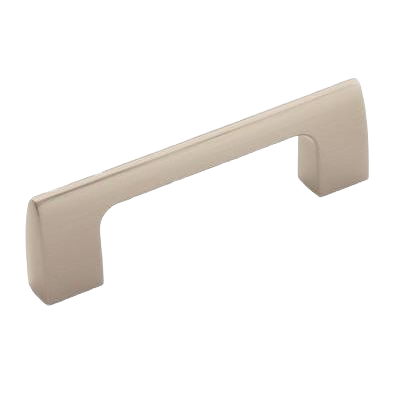 Satin nickel 3-inch center cabinet pull with clean modern design for hardware and furniture accessories collections