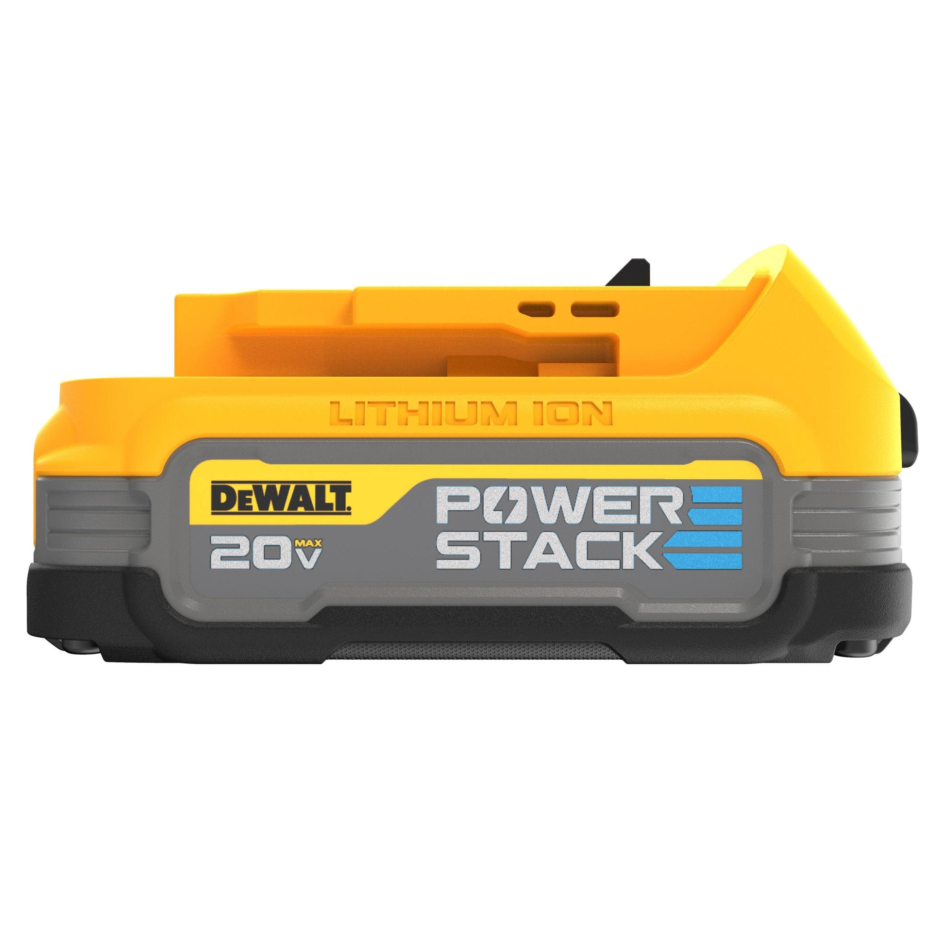 Compact 20V MAX lithium-ion battery with POWERSTACK technology for efficient tools and home improvement tasks