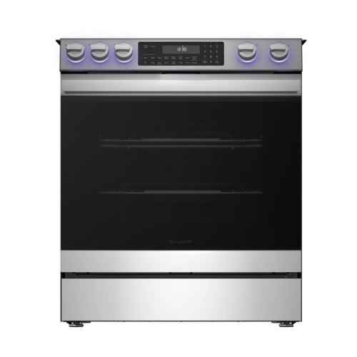 Stainless steel electric slide-in range with convection and AirFry features for kitchen and home improvement collections