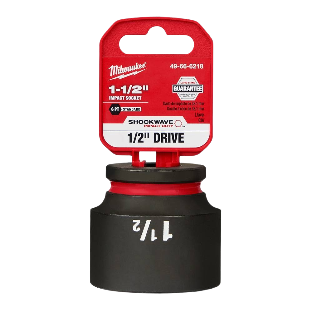 Milwaukee 1-1/2 inch impact socket with 1/2 inch drive, durable tool for hand tool and woodworking collections