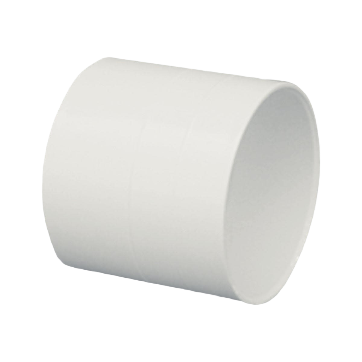 White PVC coupling for sewer and drain pipes, part of plumbing and pipes & fittings in home improvement collections under $50