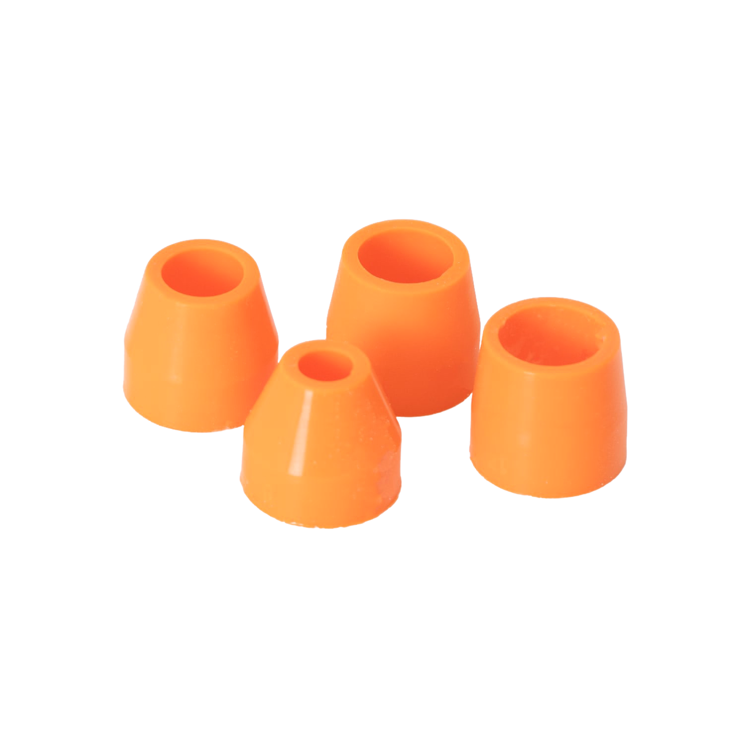 Set of four orange silicone caps in varying sizes for kitchen gadgets and tools collection under $25