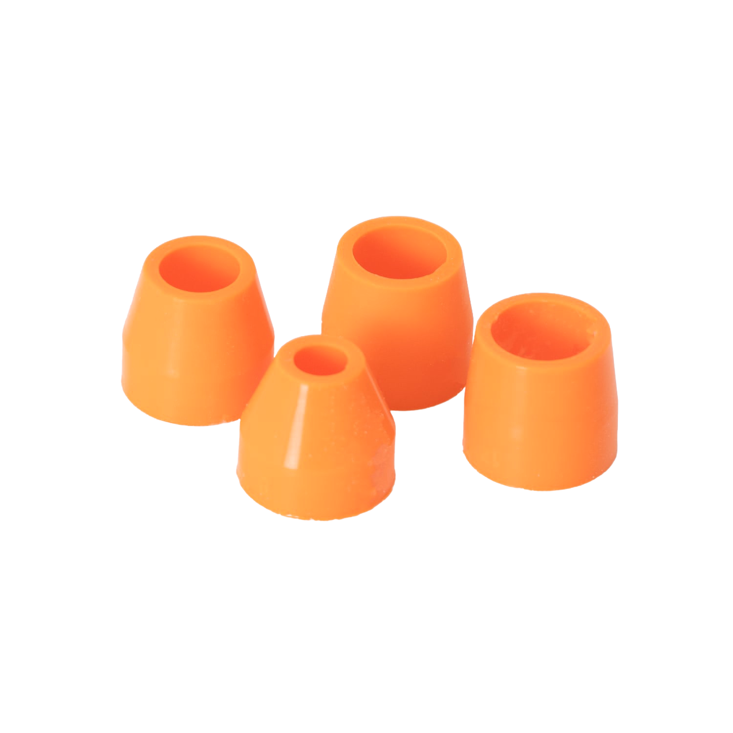 Set of four orange silicone caps in varying sizes for kitchen gadgets and tools collection under $25