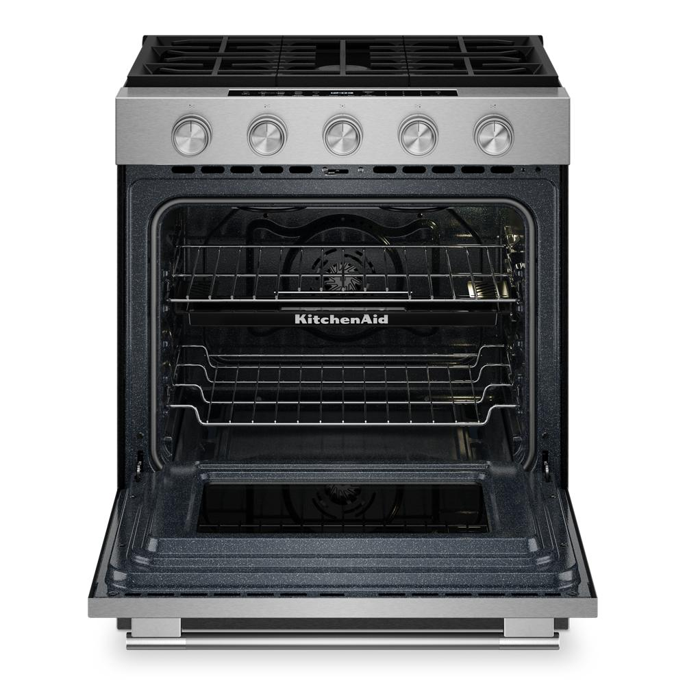5.0 Cu. Ft. Smart Slide-in Gas Range with Convection Cooking Modes and 2-in-1 Burner