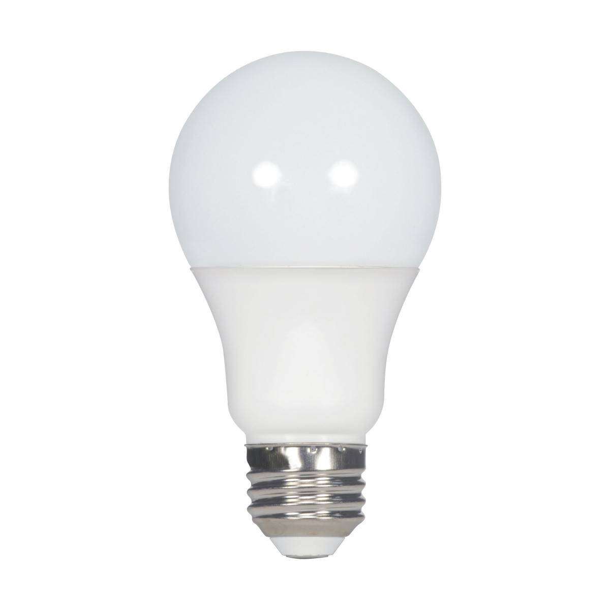 Frosted A19 LED light bulb with warm white glow for general lighting in home improvement and lighting collections under $50
