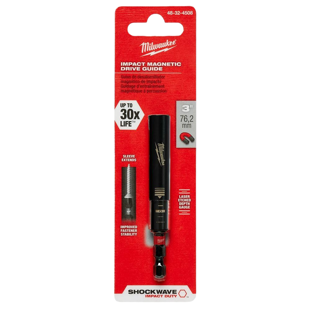Milwaukee 3-inch impact magnetic drive guide for power tool accessories in woodworking and home improvement collections