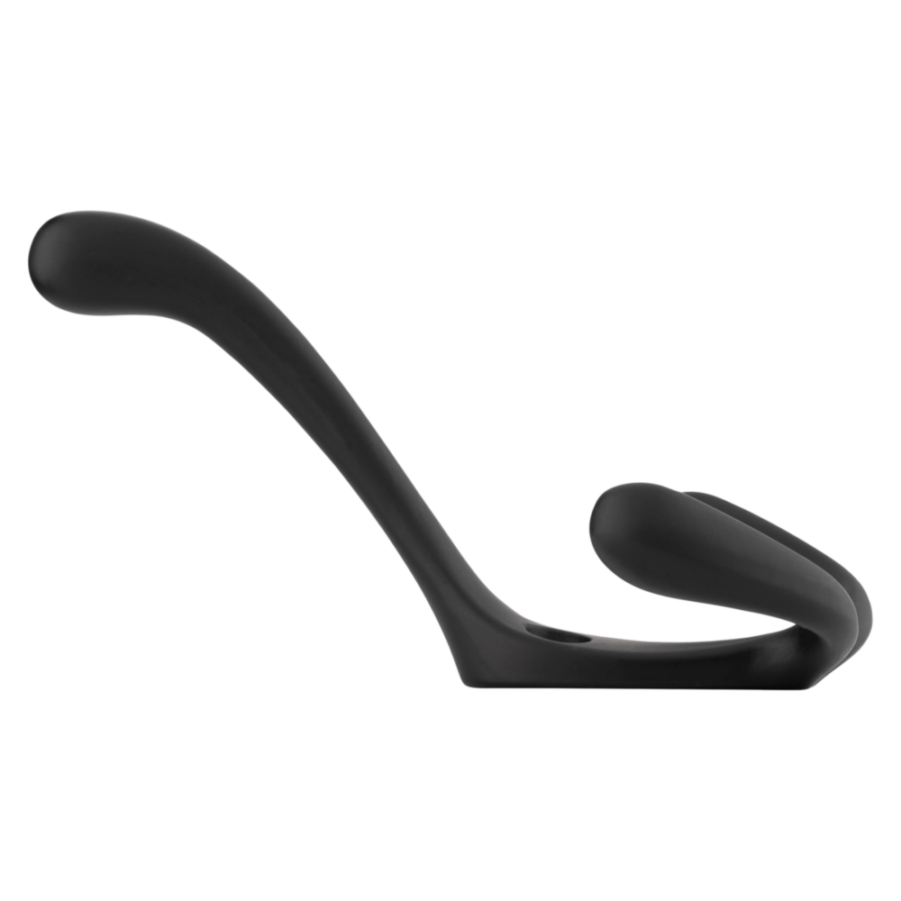 Matte black triple robe hook for closet organization, home improvement, and storage accessories under $50