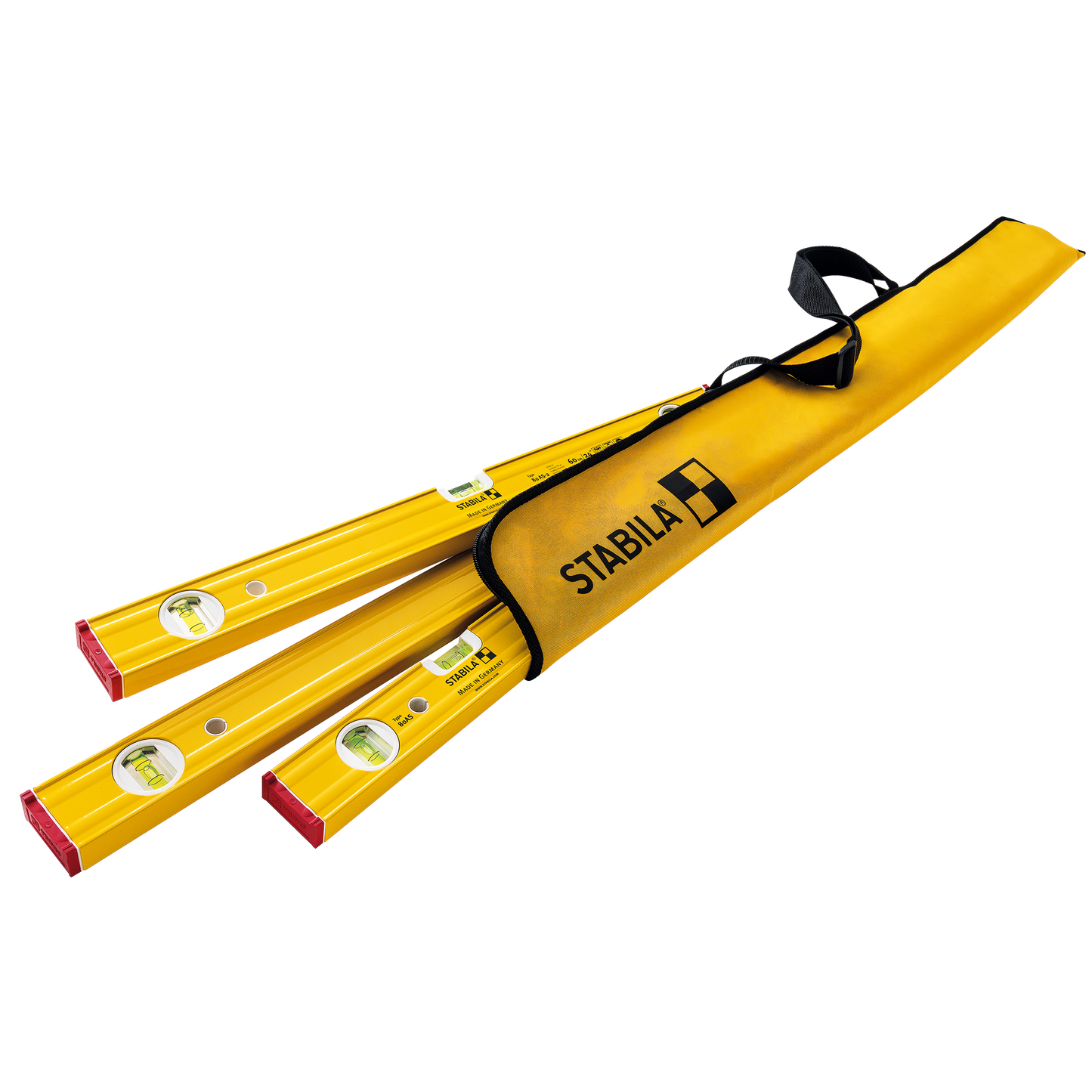Stabila Type 80 AS 3-Pc. Spirit Level PRO Set w/Carrying Case