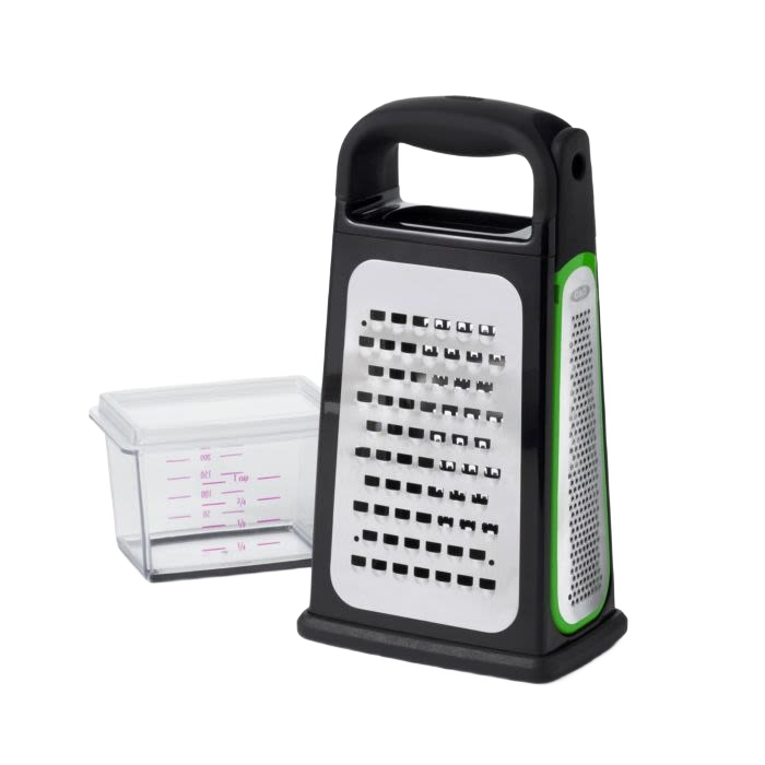 Box grater with removable zester and clear measuring container for kitchen gadgets and tools under $50