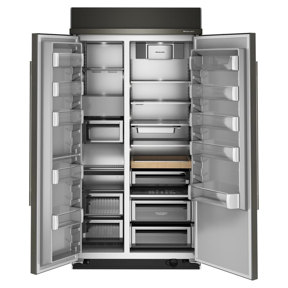 25.5 Cu. Ft. 42-Inch Built-In Side-by-Side Refrigerator with Signature Platinum Interior in Black Ore