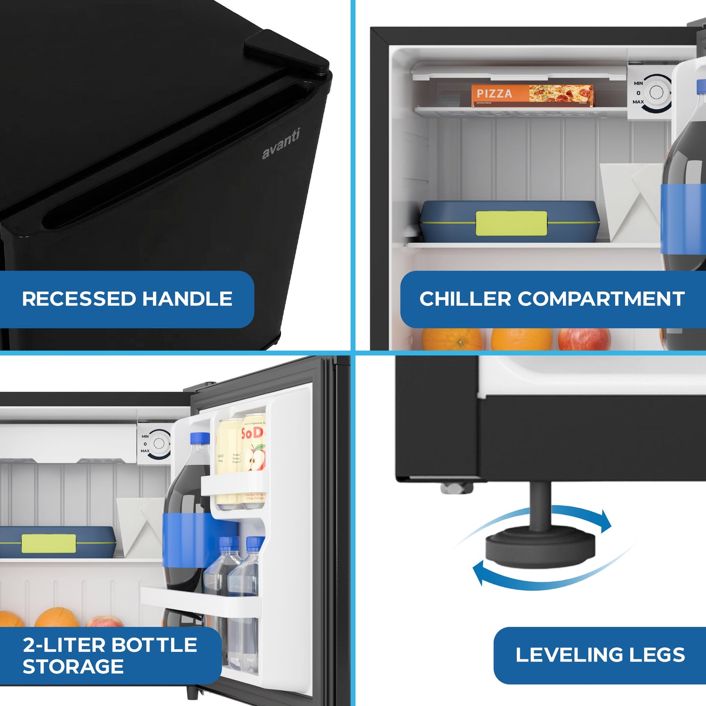 Avanti 1.6 Cu. Ft. Compact Refrigerator - Black