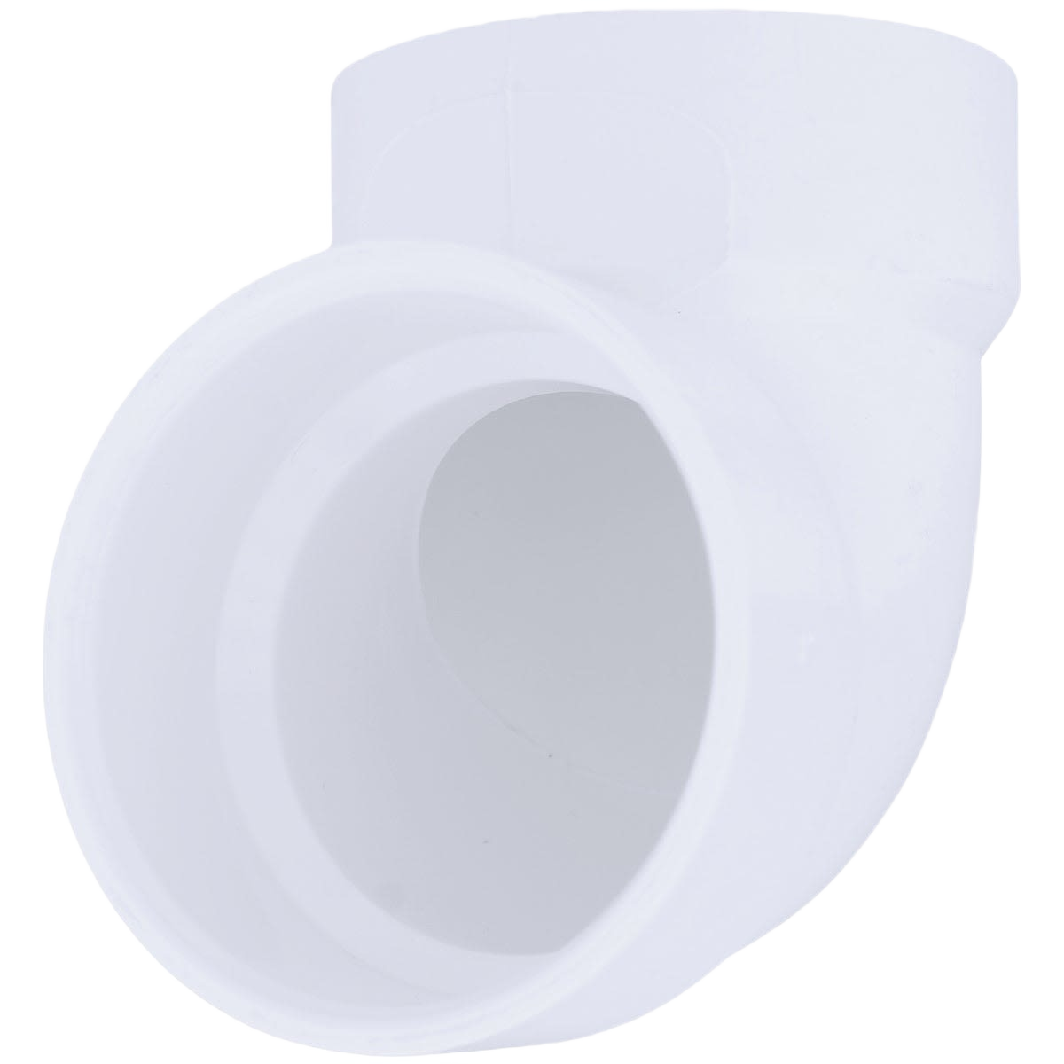 White 2-inch PVC Schedule 40 90-degree elbow pipe fitting for plumbing, irrigation, and home improvement projects under $50