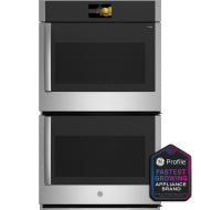 Stainless steel double wall oven with smart convection and right-hand side-swing doors in Appliances collections