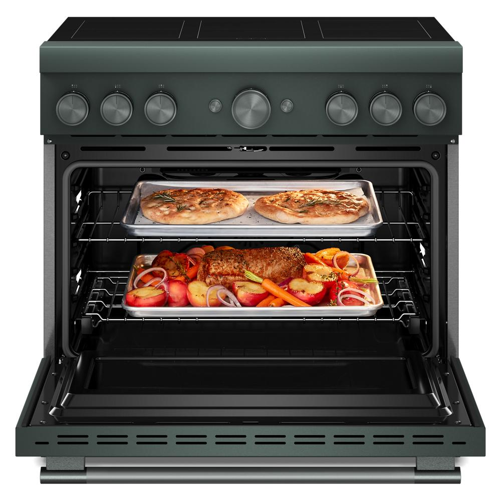 36-Inch 6-Element Induction Freestanding Commercial-Style Range with Air Fry