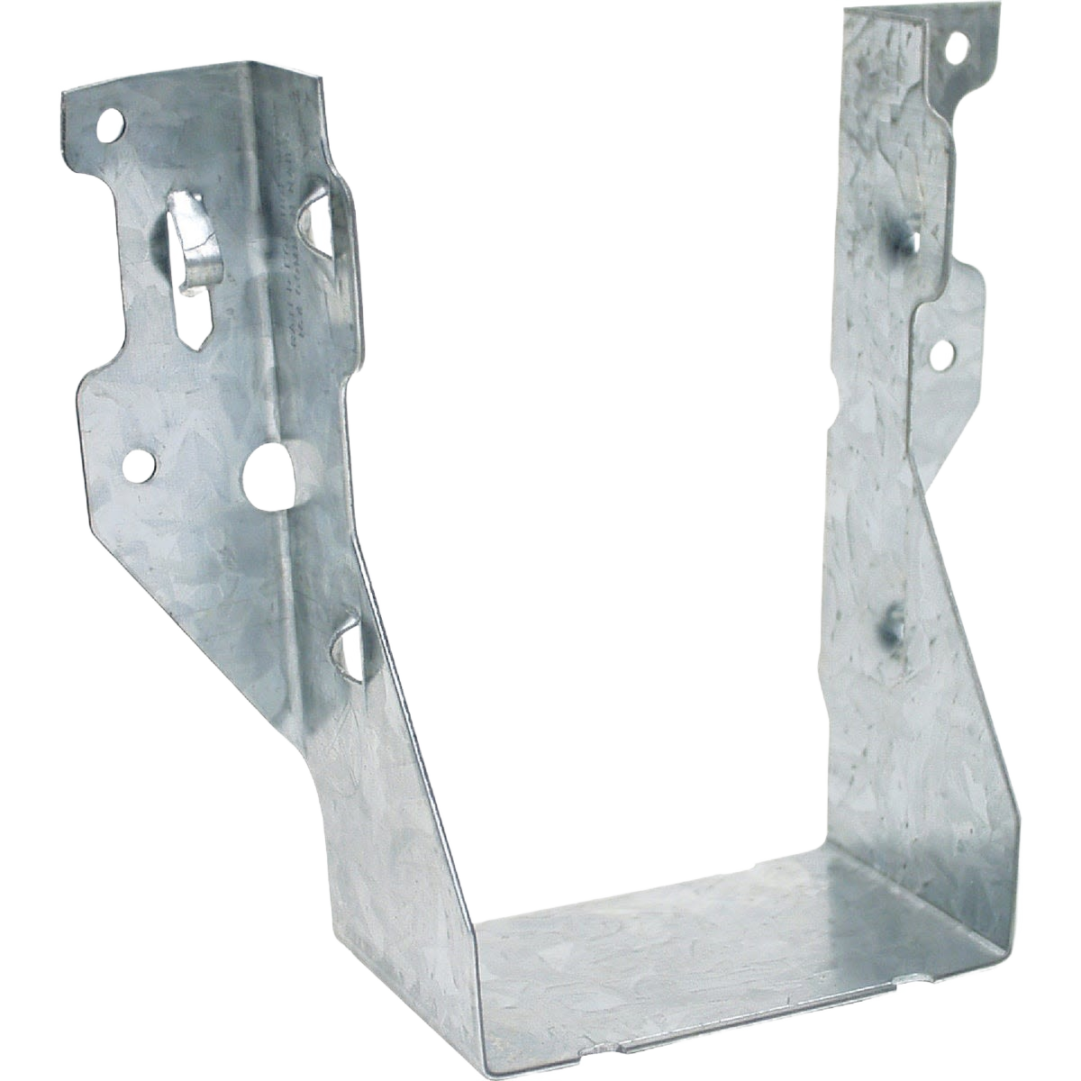 Galvanized steel joist hanger designed for securing 2x6 lumber in construction and building projects