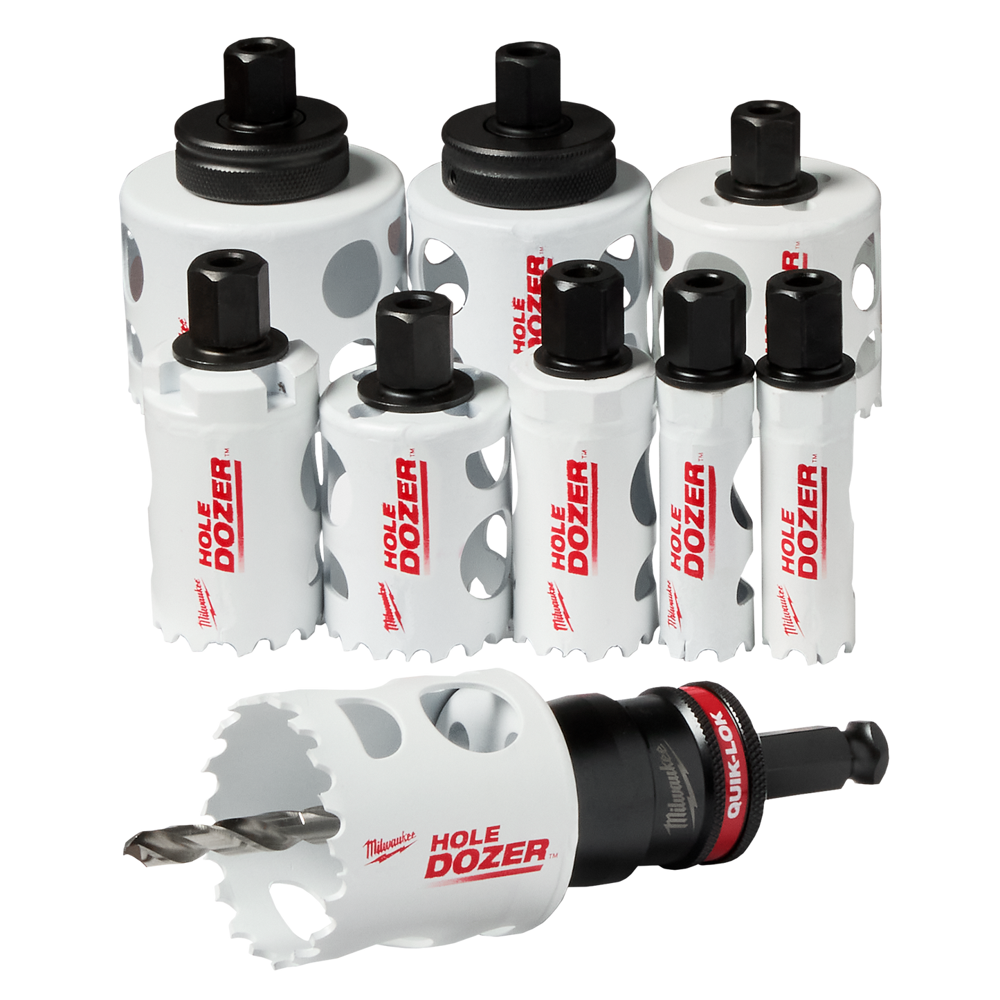 Milwaukee 12PC QUIK LOK™ HOLE DOZER™ Bi-Metal Kit with PACKOUT™ Compact Organizer