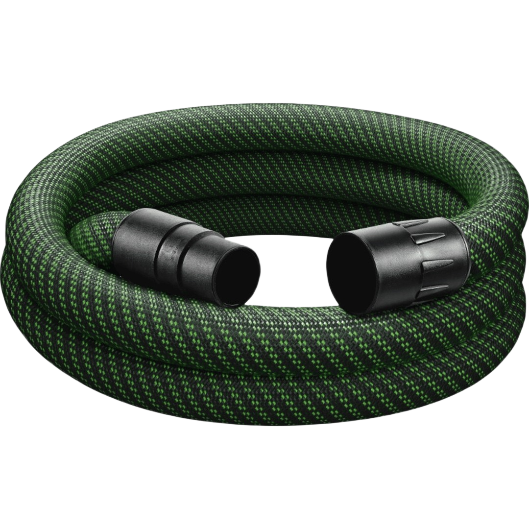 Flexible anti-static extractor hose with smooth durable outer skin for enhanced dust collector performance in woodworking tools category