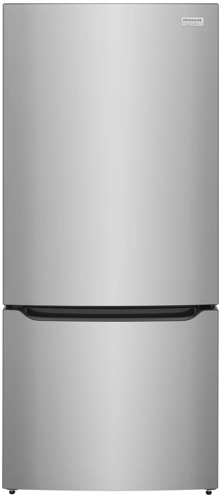 standard-depth bottom freezer refrigerator in sleek stainless steel finish for modern kitchens in appliances collection