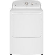 White gas dryer with 6.2 cu. ft. capacity and two control knobs from Dryers and Gas Dryers at Hartville Hardware