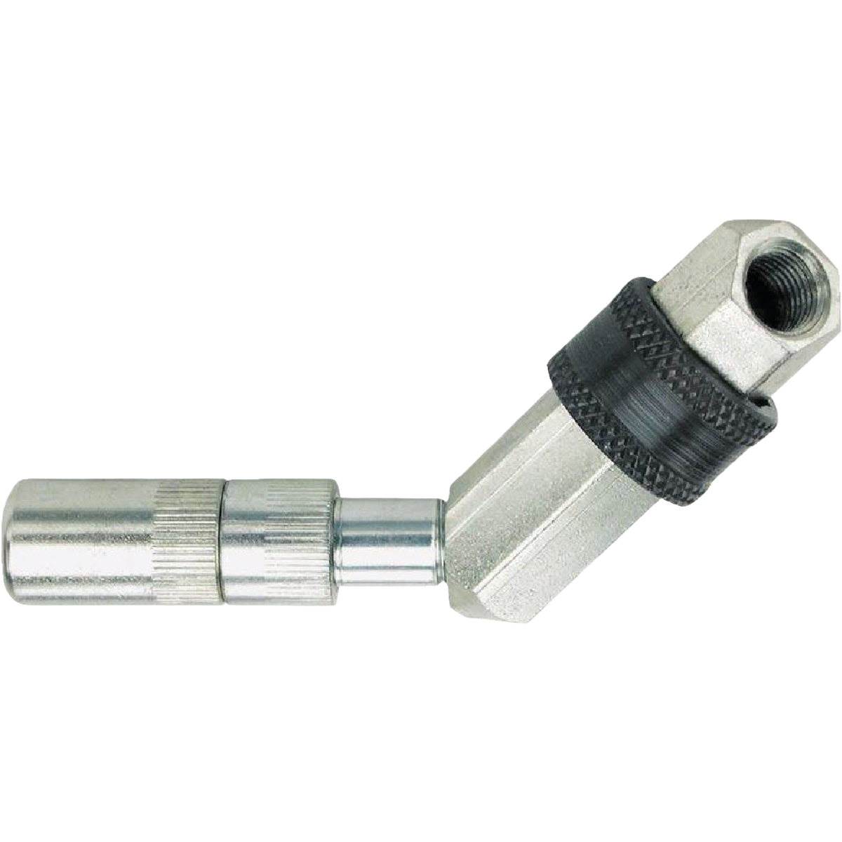 Metal swivel fitting with 45-degree angle and threaded connection for automotive grease lubes and accessories under $50 collections